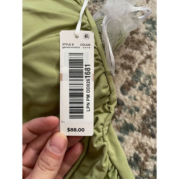 Anne Cole Womens 12 Standard Twist Front Shirred One Piece Swimsuit - Picture 4 of 7